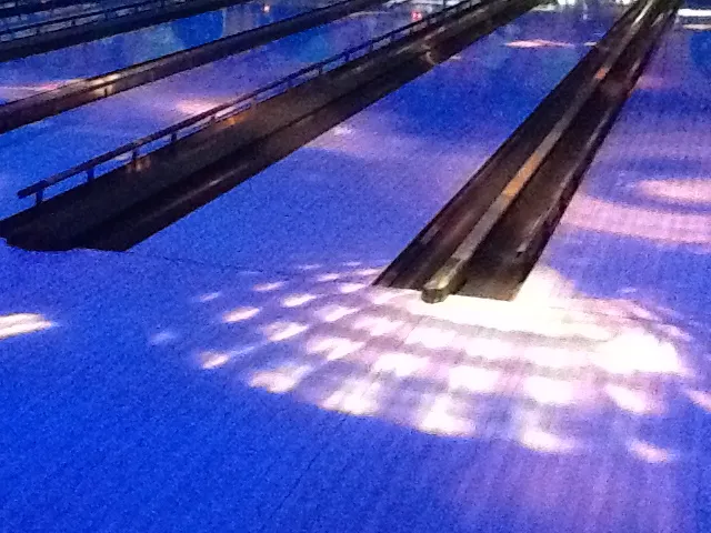 Lanes under black lights
